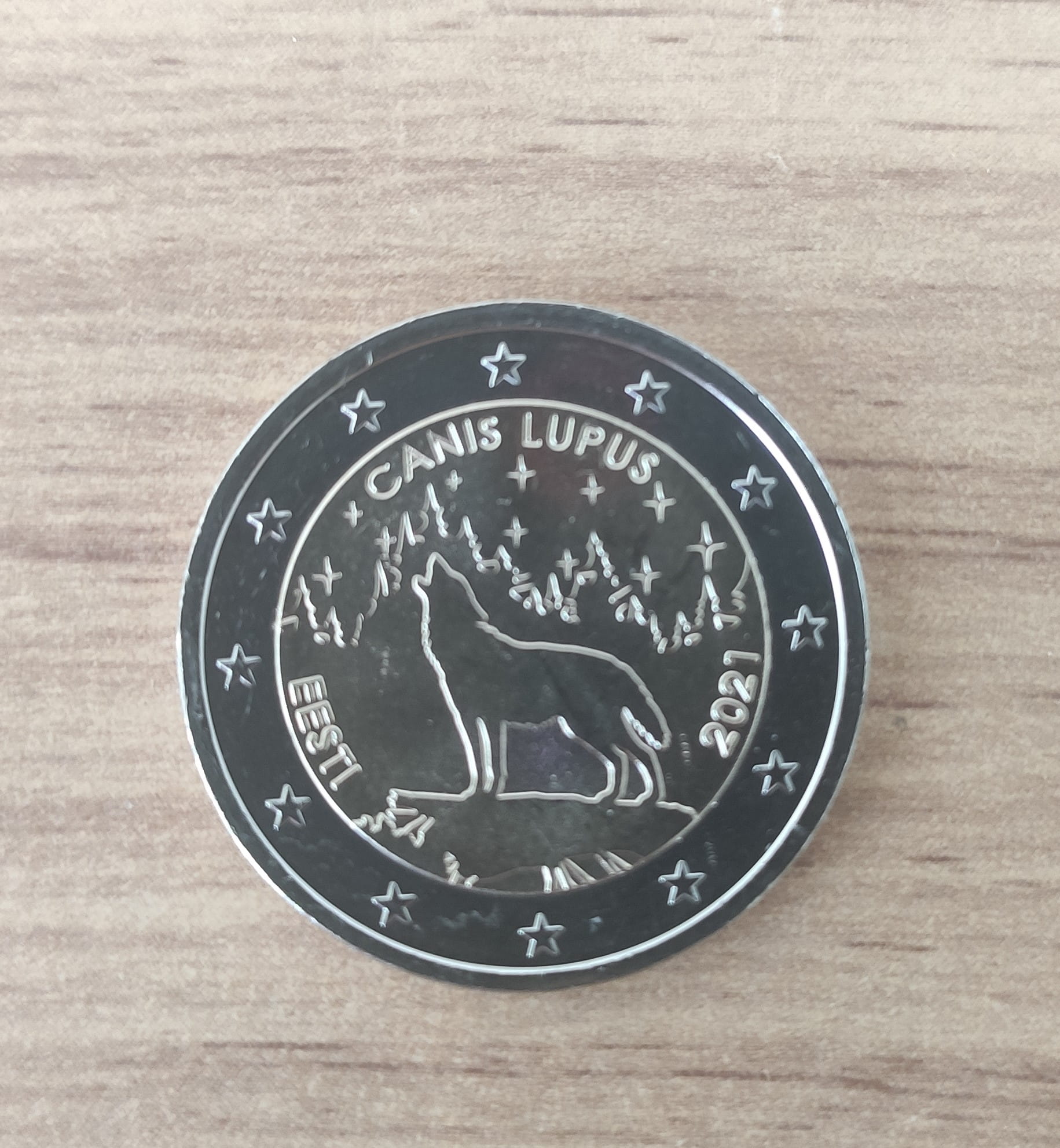Pièce 2€ Estonie 2021 UNC – Le Loup