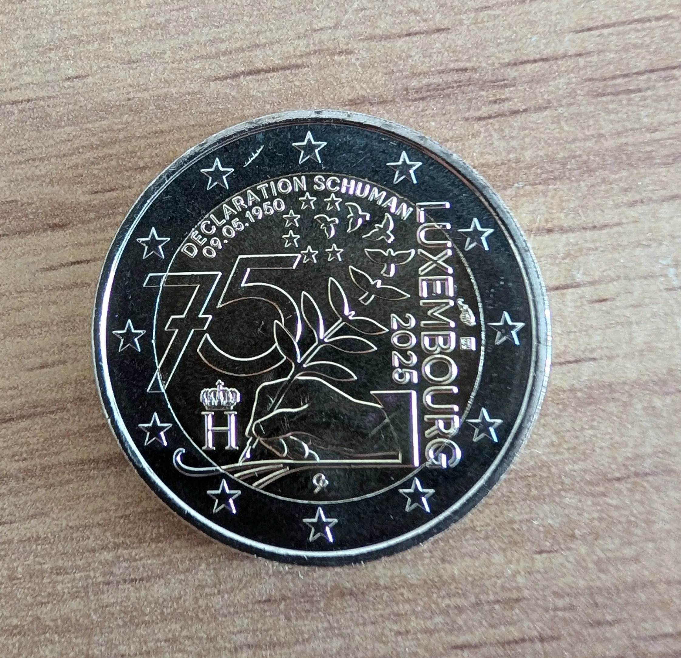 2€ Luxembourg 2025 UNC – Déclaration Schuman