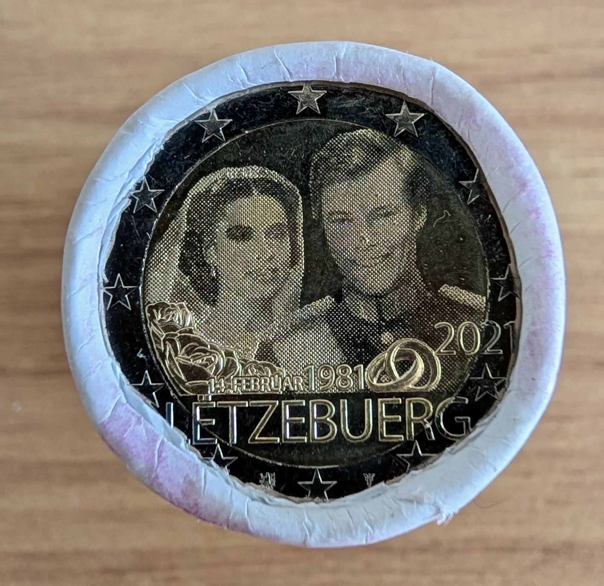 2€ Luxembourg 2021 UNC – Mariage Grand-Duc Henri – Version Photo