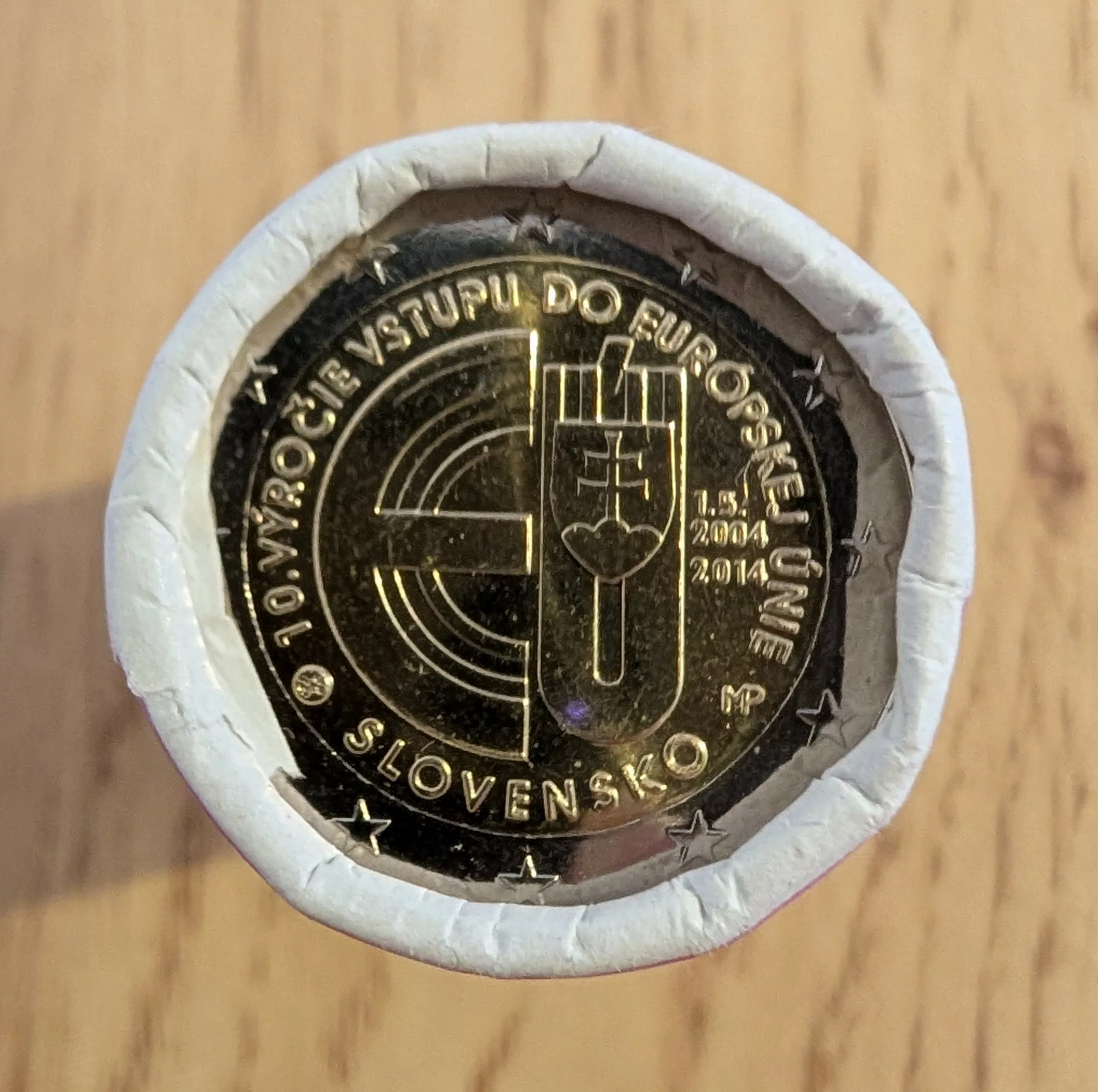 Pièce 2€ UNC Slovaquie 2014 – 10 ans d&rsquo;adhésion de la Slovaquie à l&rsquo;UE