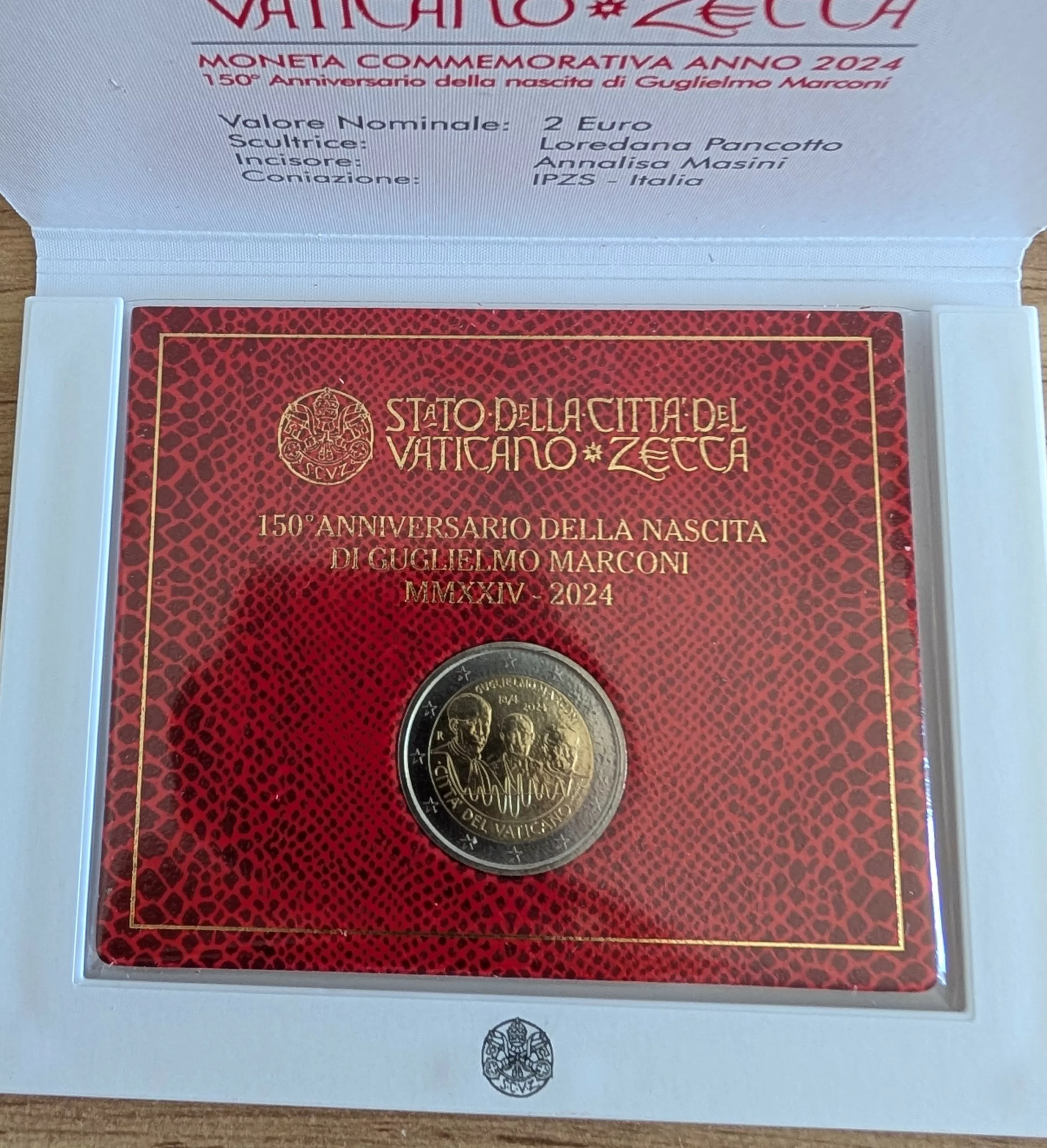 Coffret 2€ BU Vatican 2024 – Guglielmo Marconi
