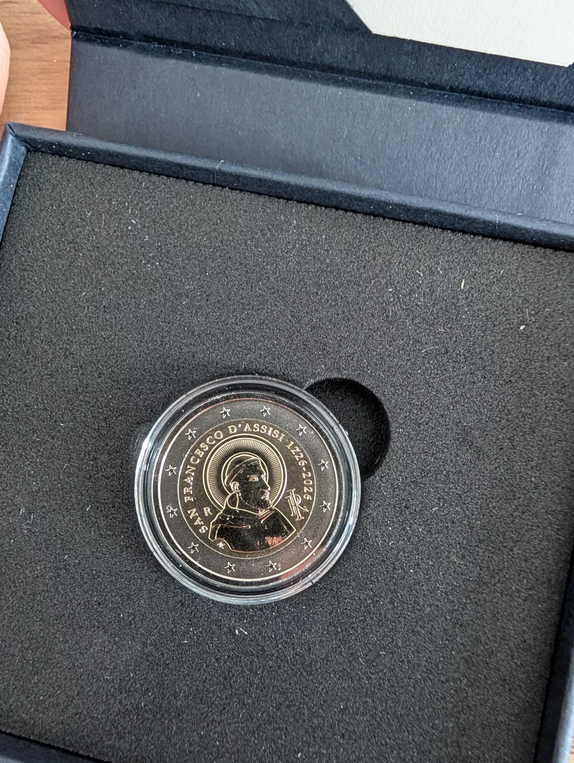 Coffret 2€ BE Italie 2026 – François d&rsquo;Assise Polissage Inversé