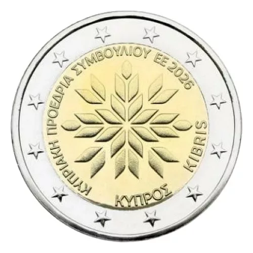 Pièce 2€ UNC Chypre 2026 – Présidence conseil de l&rsquo;Europe