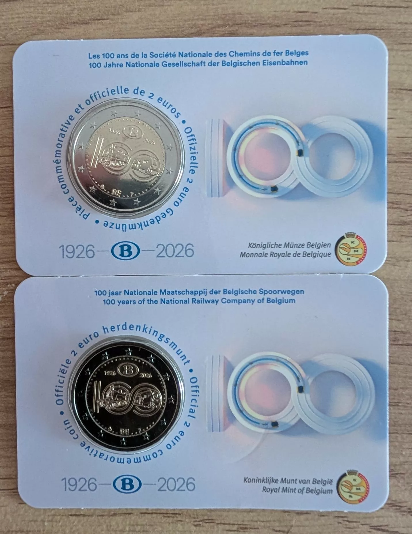 Coincards BU Belgique 2026 100 ans de la SNCB