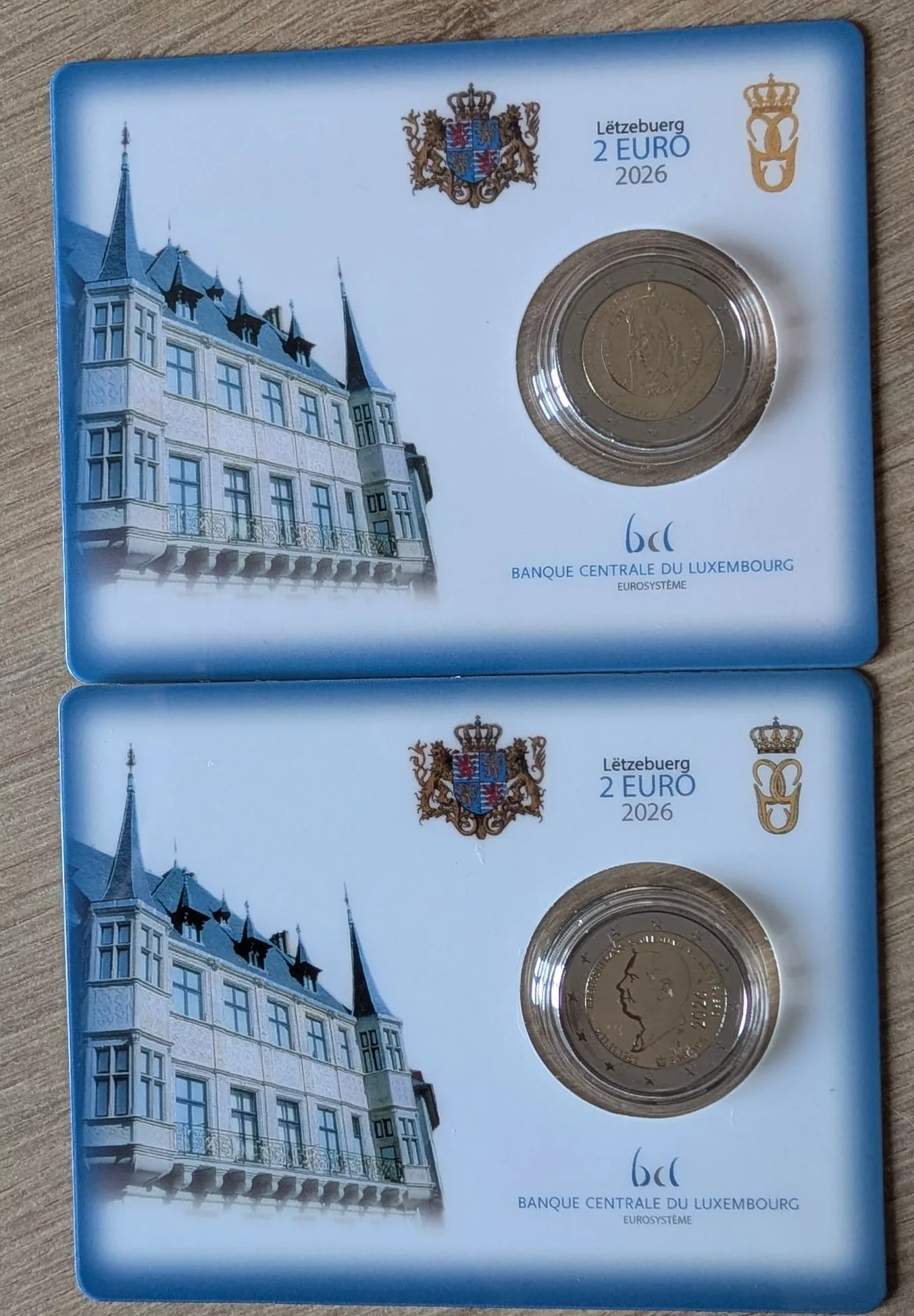 Coincards 2€ Luxembourg 2026 BU