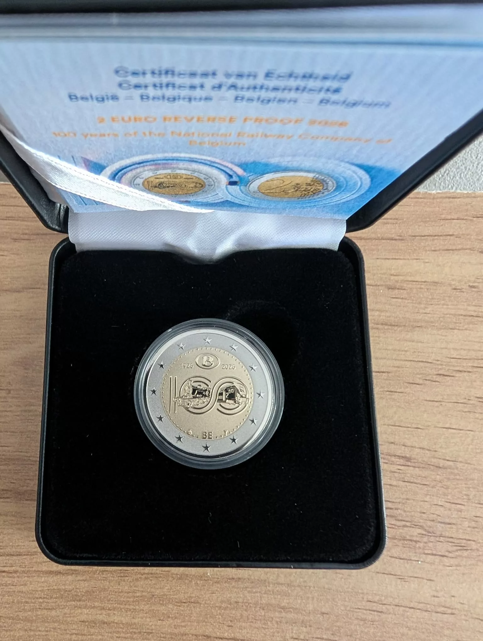 Coffret 2€ BE Inversée Belgique 2026 – 100 ans de SNCB